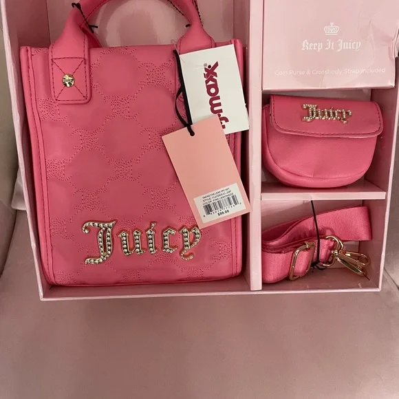 Juicy Couture Pink Crossbody Bag Set - Picture 1 of 1
